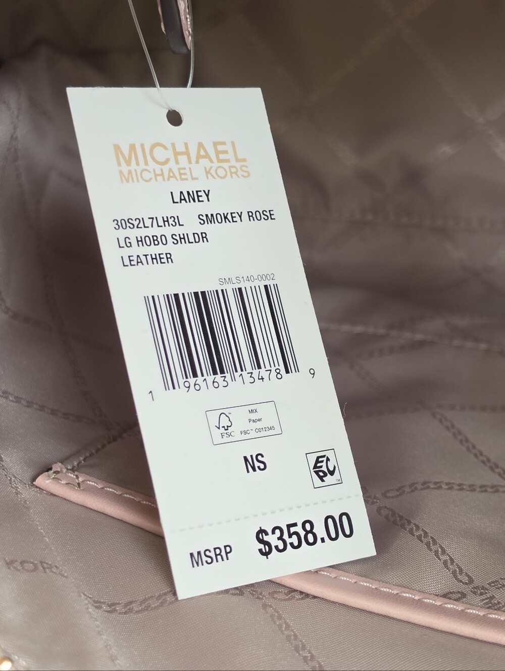 Michael Kors Laney Large Pink Hobo Shoulder Bag - Picture 7 of 9